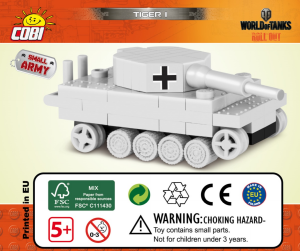 Rokasgrāmata Cobi set 3017 World of Tanks Tiger I (nano)
