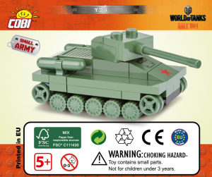 Manuál Cobi set 3021 World of Tanks T34 (nano)