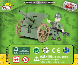 Manual Cobi set 2153 Small Army WWII Howitzer 100mm Wz.1914/19 P