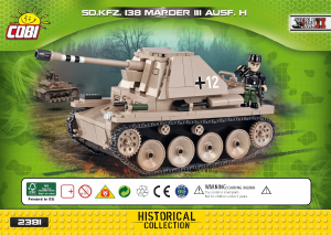 Handleiding Cobi set 2381 Small Army WWII Sd.Kfz. 138 Marder III ausf. H