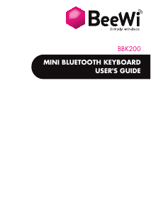 Manual BeeWi BBK200 Keyboard