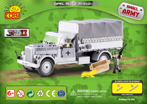 Manual Cobi set 2449 Small Army WWII Opel Blitz 3t