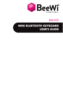Manual BeeWi BBK300 Keyboard