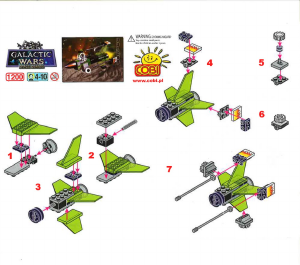 Bedienungsanleitung Cobi set 1200 Galactic Wars Vulcan - Rotary fighter