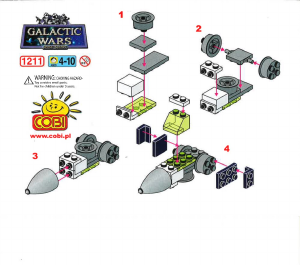 Bedienungsanleitung Cobi set 1211 Galactic Wars Oberon - Mond Raketenstation