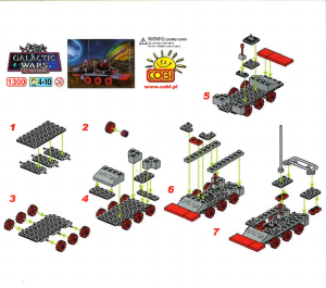 Manual Cobi set 1300 Galactic Wars Pandora - Proton gun