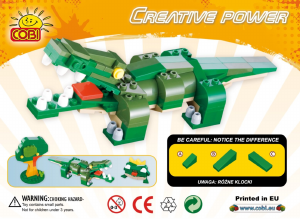 Instrukcja Cobi set 20252 Creative Power Krokodyl