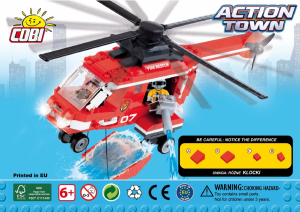 Handleiding Cobi set 1473 Action Town Brandweerhelikopter