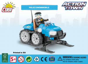 Handleiding Cobi set 1544 Action Town Politiesneeuwscooter