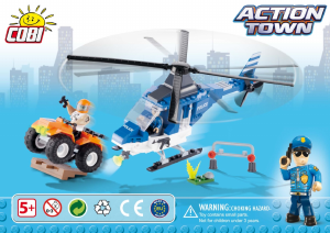 Handleiding Cobi set 1563 Action Town Politiehelikopter