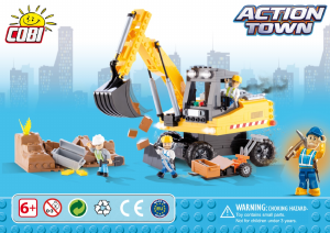 Bedienungsanleitung Cobi set 1666 Action Town Baustelle mit Bagger