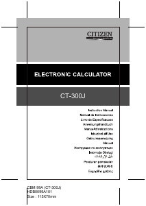 Manual Citizen CT-300J Calculator