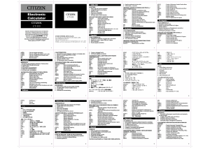 Manual Citizen CT-333 Calculator