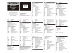 Mode d’emploi Citizen CT-555 Calculatrice