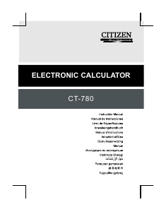 Manual de uso Citizen CT-780 Calculadora