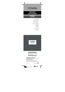 Manual Citizen SDC-382II Calculator