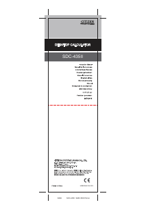 Brugsanvisning Citizen SDC-435II Regnemaskine