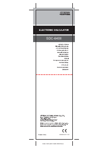 Manual Citizen SDC-640II Calculadora