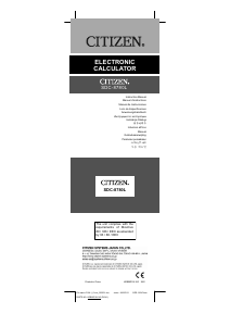 Mode d’emploi Citizen SDC-8780L Calculatrice