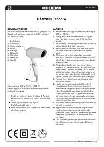 Bruksanvisning Biltema 84-112 Hårtork