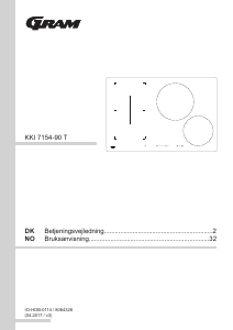 Bruksanvisning Gram KKI 7154-90 T Kokeplate