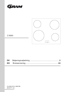 Bruksanvisning Gram C 6000 Kokeplate