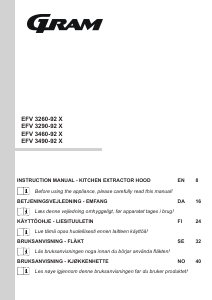 Manual Gram EFV 3460-92 X Cooker Hood