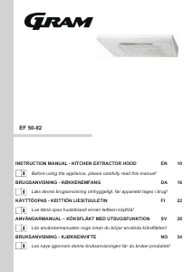 Manual Gram EF 50-92 Cooker Hood