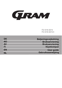 Handleiding Gram FS 4316-90 N X Vriezer