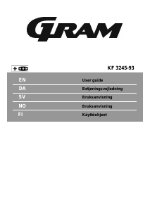 Handleiding Gram KF 3245-93 Koel-vries combinatie
