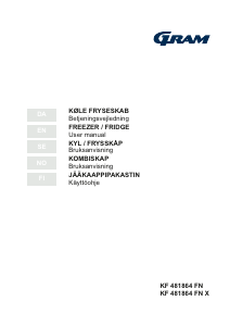 Manual Gram KF 481864 FN Fridge-Freezer