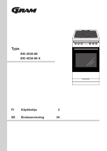 Käyttöohje Gram EKI 4530-90 Liesi