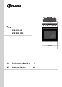 Brugsanvisning Gram EKI 4530-90 X Komfur