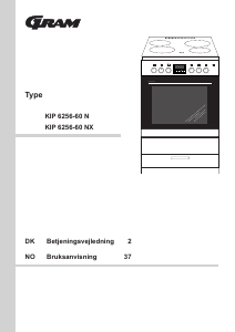 Bruksanvisning Gram KIP 6256-60 N Komfyr