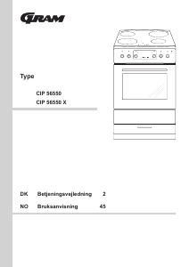 Brugsanvisning Gram CIP 56550 Komfur