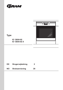 Bruksanvisning Gram IO 12654-92 X Ovn