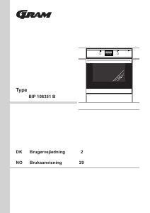 Brugsanvisning Gram BIP 106351 B Ovn