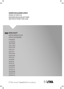 Bedienungsanleitung ETNA KVS50088 Kühlschrank