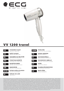 Návod ECG VV 1200 Travel Fén na vlasy