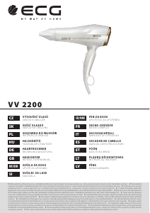 Manuál ECG VV 2200 Vlasový vysoušeč