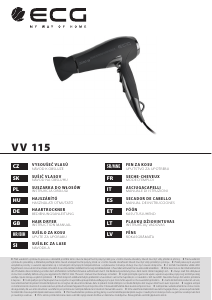 Manuál ECG VV 115 Vlasový vysoušeč