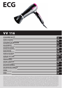 Priročnik ECG VV 116 Sušilnik za lase