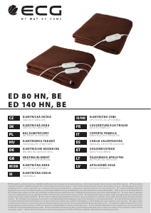 Manuál ECG ED 140 HN Elektrická deka