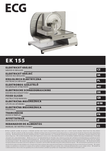 Priručnik ECG EK 155 Stroj za rezanje