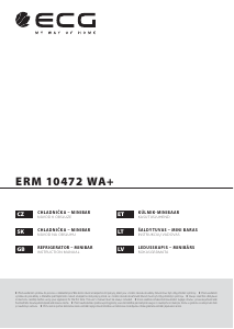 Vadovas ECG ERM 10472 WA+ Šaldytuvas