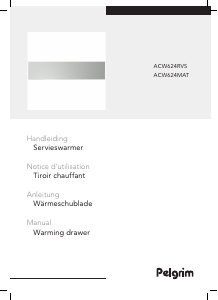 Manual Pelgrim ACW624RVS Warming Drawer