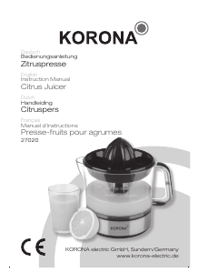 Mode d’emploi Korona 27020 Presse-agrumes