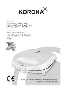 Handleiding Korona 47017 Contactgrill