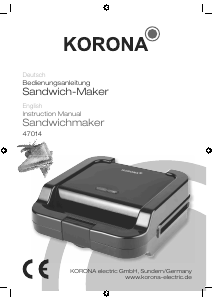 Handleiding Korona 47014 Contactgrill