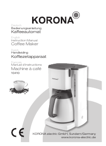 Mode d’emploi Korona 10410 Cafetière